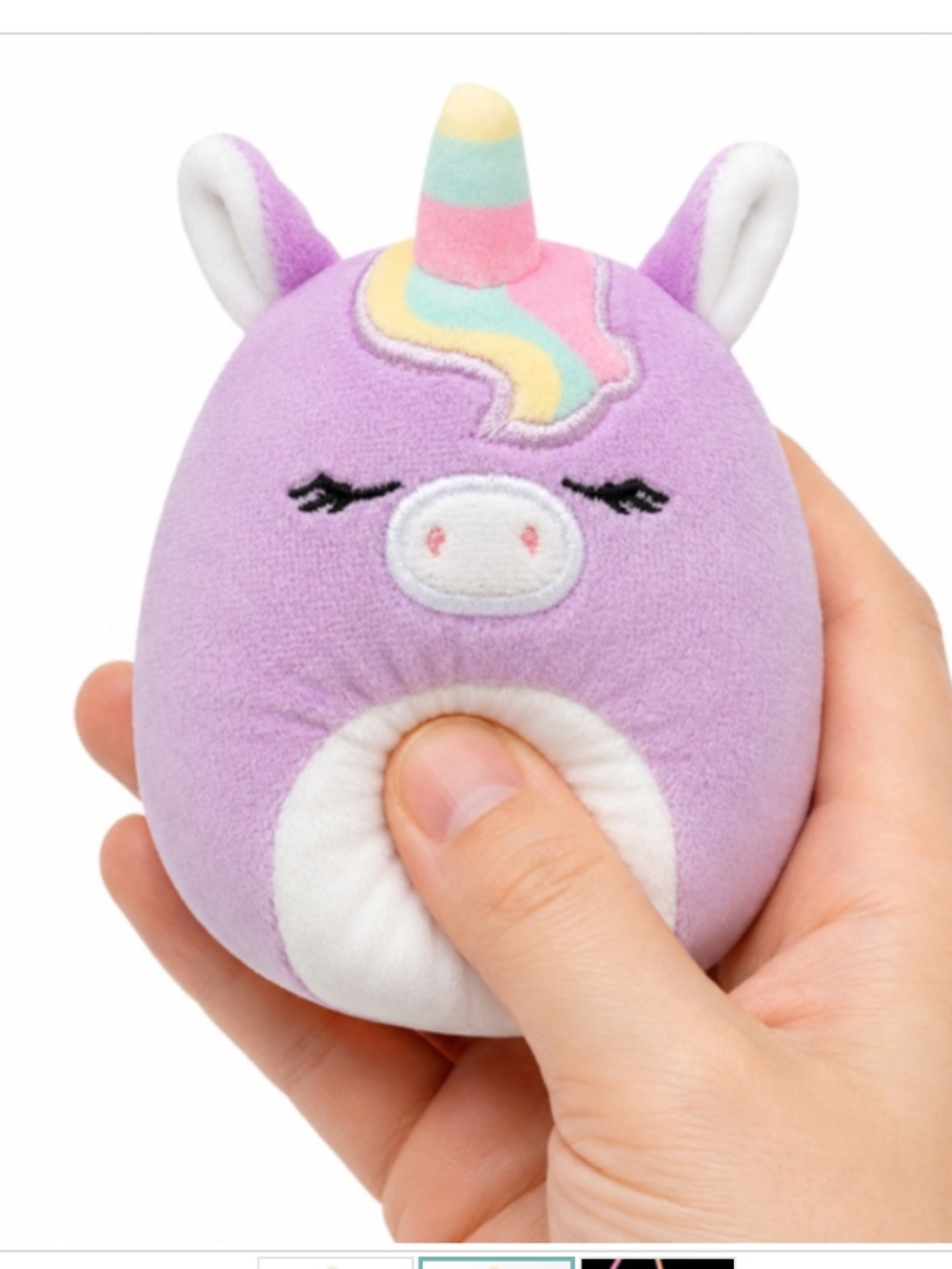 Squishmallow Mallow-Mees MallowMees Plush Squishy Sensory Toy - Unicorn Silvia